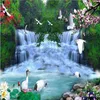 Custom beautiful waterfall landscape background wall mural 3d wallpaper 3d wall papers for tv backdrop246Q