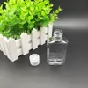 60 ml PET-Kunststoffflasche mit Klappdeckel, transparente quadratische Flasche für Make-up-Entferner, Einweg-Händedesinfektionsmittel Ijdvs