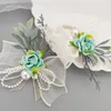 Charme pulseiras nupcial dama de honra corsage pulso flor pogal festivais casamento pérola celebrações acessórios suprimentos