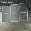 Sekretess 9D Full Cover Anti Spy Hempered Glass Screen Protector för Samsung S21 Fe S22 S23 Plus S24 Ultra