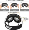 Utomhus Eyewear Findway Childrens Ski Mask Anti UV och Mist Goggles OTG Compatible med snowboardhjälmar för vintersport 231122