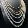 Design classique élégant d couleur Vvs collier Bracelet argent 925 Moissanite Tennis chaîne ensembles de bijoux pour femmes homme