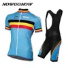 Özelleştirilebilir Retro Belçika Bisiklet Jersey Bib Şort Erkek Bisiklet Giyim Giyim Nowgonow Pro Racing Ropa Ciclismo Jel Pad Yolu 257s