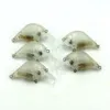 Hengjia 50 peças / lote Manivela Isca De Pesca Iscas com 3D Olhos Realistas Sem Pintura Plástico Rígido Artificial Transparente NO HOOK259y