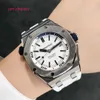 Ap Swiss Luxury Watch Oak Offshore Series 15710st Oo A010ca.01 Reloj de pulsera mecánico para hombre, acero de precisión, deportivo y de ocio, con placa blanca