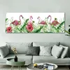 Pôsteres de flamingo para decoração de casa, plantas tropicais, pintura em tela, arte de parede, imagens para sala de estar, cabeceira, impressões de animais, pinturas277y