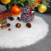 Weihnachtsdekorationen, 78 cm, Plüsch-Baumrock, weißer Kunstpelz, Weihnachtsbäume, Pailletten-Teppich, Matte, kleine Röcke, Zuhause, Party