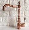 Kitchen Faucets Single Ceramic Handle Deck Mount Wash Basin Faucet Antique Red Copper Bathroom Sink Taps And Cold Water Tap 2nf424