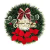 Flores decorativas grinalda de natal para porta da frente natal com grande grade vermelha arco lágrima grinaldas primavera moderna