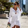 Kvinnors jumpsuits Rompers Beach Holiday Casual Shirts Blare Sleeve Blue European Style Woman Blus 230421