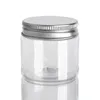 30 40 50 60 80 ml Kunststoffgläser Transparente PET-Aufbewahrungsdosen Boxen Runde Flasche mit Kunststoff-/Aluminiumdeckeln Angto