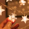 Christmas Decorations Tree Snowflake LED String Lights Banner Decoration 2023 for Home Navidad Xmas Decor Fairy Light Pendant 231121