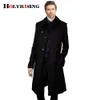 Men's Trench Coats Holyrising Trench Coat Men Casual Masculino Overcoat Slim Long Greatcoat Single Button Windbreak Comfortable Size S-9XL 18360-5 231121