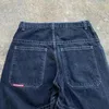 Мужские джинсы JNCO Baggy Y2k 2023 с низкой посадкой для мужчин и женщин в стиле хип-хоп, панк, вышивка, напускная уличная одежда с готическим принтом в стиле ретро