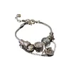 Charm Bracelets Personalized Diamond-Embedded Love Doll Bracelet Fashion Cold Metallic For Women