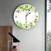 Relojes de pared Flores coloridas Reloj de mariposa Dormitorio Silencioso Digital Sala de estar Decoración Diseño moderno