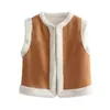 Gilet da donna Autunno e inverno Stile europeo americano Moda Pelliccia versatile Tutto in uno Acquista un gilet