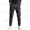 Men's Pants Sweatpants Men Camouflage Elasticity Military Cargo Pants Drawstring Multi Pockets Bottoms Casual Jogger Trousers T231122