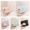 Wallets Women Small Wallet Simple Female Short Student Korean Cute Multi-function Mini Buckle Card Holders -OPK