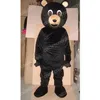 Boże Narodzenie Black Bear Mascot Costume Najwyższa jakość Halloweenowa sukienka Fancy Party Cartoon Postacie strój garnitur karnawał unisex strój reklamowy rekwizyty