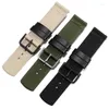 Bracelets de montre de remplacement pour les séries PRG-600YB/PRW-6600/PRG-650, bracelet en toile de Nylon vert armée 24mm