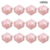 Bolsas de jóias 12pcs Bowknot Box Brincos de Brincos de Armazenamento Pinglagem Pingente Pingente Bracelet Moda Storing Pink