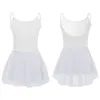 Stage Wear Girls Ballet Dress Kids Sleeveless Spaghetti Strap Low Back Dance Skirted Leotard Ballerina Gymnastics Training Camisole Dresses