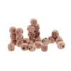 Baby Teethers Toys 100PCS Baby Teethers Beads 12mm Lettera Perline di faggio Ciuccio Catena Lettere Giocattoli di legno Ciuccio Regali nati personalizzati 230422