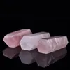 Naturalny różowy kryształowy wieżę sztuki Mineral czakra leczenie Wandsreiki Energy Kamień sześciostronna kwadratowa magiczna różdżka szorstka wypolerowana lvmqc