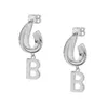 jewelry bb earrings Paris Fashion Week Twisted Thread Earhook Hanger B Letter Detachable Personalized Design Dual Purpose Earstuds Earrings