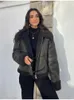 Damenjacken Reverskragen Pelz Integrierte verdickte Jacke Frauen Reißverschluss Doppeltasche Warmer Mantel Herbst Winter Mode Dame Street Outwear 231122