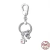 925 perles de charme accessoires fit pandora bijoux à breloques haute qualité bijoux cadeau gros moments sac pendentif porte-clés ensemble