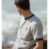 Herren T-Shirts Sommer Kontrastfarbe Oversize T-Shirts Männer Schwergewicht 265g 100 % Baumwolle Tops 230421