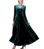 Vêtements ethniques mode femmes col en v longue robe caftan velours extensible Abaya musulman élégant soirée mariage arabe même 2023