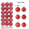 Decorazioni natalizie 2436 pezzi Ornamenti per decorazioni per alberi di palle per la decorazione domestica Accessori per pendenti Navidad per l'anno di Halloween 231121
