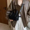 Bolsas de noite retrô de camurça falsa, bolsa de ombro feminina de couro fosco, pequena bolsa carteiro, simples, vintage, bolsas femininas, bolsa de mão