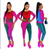 Newggs Spring Women's Printed Contrast Dwie Peice Set Kurtka+Panting Jogging Suits Women Y2K TrackSuits Designer Casual Curtets I Jogger Spods