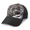 Boll Caps Fashion American Staffordshire Terrier - Amstaff Basketball Cap Men Kvinnor Grafisk tryck svart unisex vuxen hatt