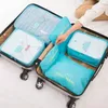 Duffel Bags 6 PCS Travel Storage Bag Set For Clothes Tidy Organizer Wardrobe Suitcase Pouch Unisex Multifunction Packing Cube Bag Travel Kit 231122