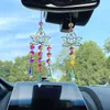 Trädgårdsdekorationer Suncatcher 2 st lotus målat glasfönster hängande solfångare med kristaller Rainbow Maker Decoration 230422