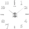 Zegary ścienne Zegar lustrzane naklejki Kreatywne DIY Zdejmowane statyczne naklejka naklejka do domu Dekor Home Dekal salon kwarcowy igła