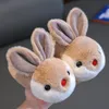 Slipper Kinder Winter Dicke Hausschuhe Kinder Cottonpadded Schuhe Baby Indoor Warme Mädchen Niedlichen Cartoon Kaninchen Tier Rutschen 231122