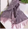 Designer Wool Scarf Pashmina for Women Big Size 200x45cmwinter Letter Tryckt Tjock Varma långa halsdukar Suplar Wrap Shawls S294