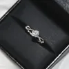Anéis de casamento de luxo feminino pequeno laboratório anel de diamante placa de prata real anel de noivado solitário anéis de casamento para mulheres prata 925 231121