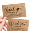 Greeting Cards Natural Kraft Paper Thank You For Your Order Card Gift Decoration Appreciation Small Business Owners