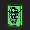 흡연 도구 담배 케이스 야간 조명 상자 남성 플라스틱 플립 담배 상자 유령 헤드 포커 패턴 휴대용 저장