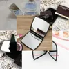 Miroir Double face pliable classique, miroir de maquillage et grossissant Hd Portable avec sac en flanelle, boîte-cadeau pour client VIP 247N