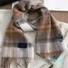 Écharpes à carreaux ensemble de laine australienne écharpes chaudes d'hiver ours brodé dessin animé couple écharpe de mode