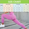 Yoga outfit krökt kontur sömlös benbyxor gym fitness kostym sport mode kvinnor solid rosa kryddnejlika elastiska 231121