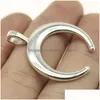 Charms Charms 10st 33x26mm Pendant Horns Crescent Moon Charm Pendants For Jewelry Making Antique Sier Plated Drop Delivery Jewel Je Dhoks